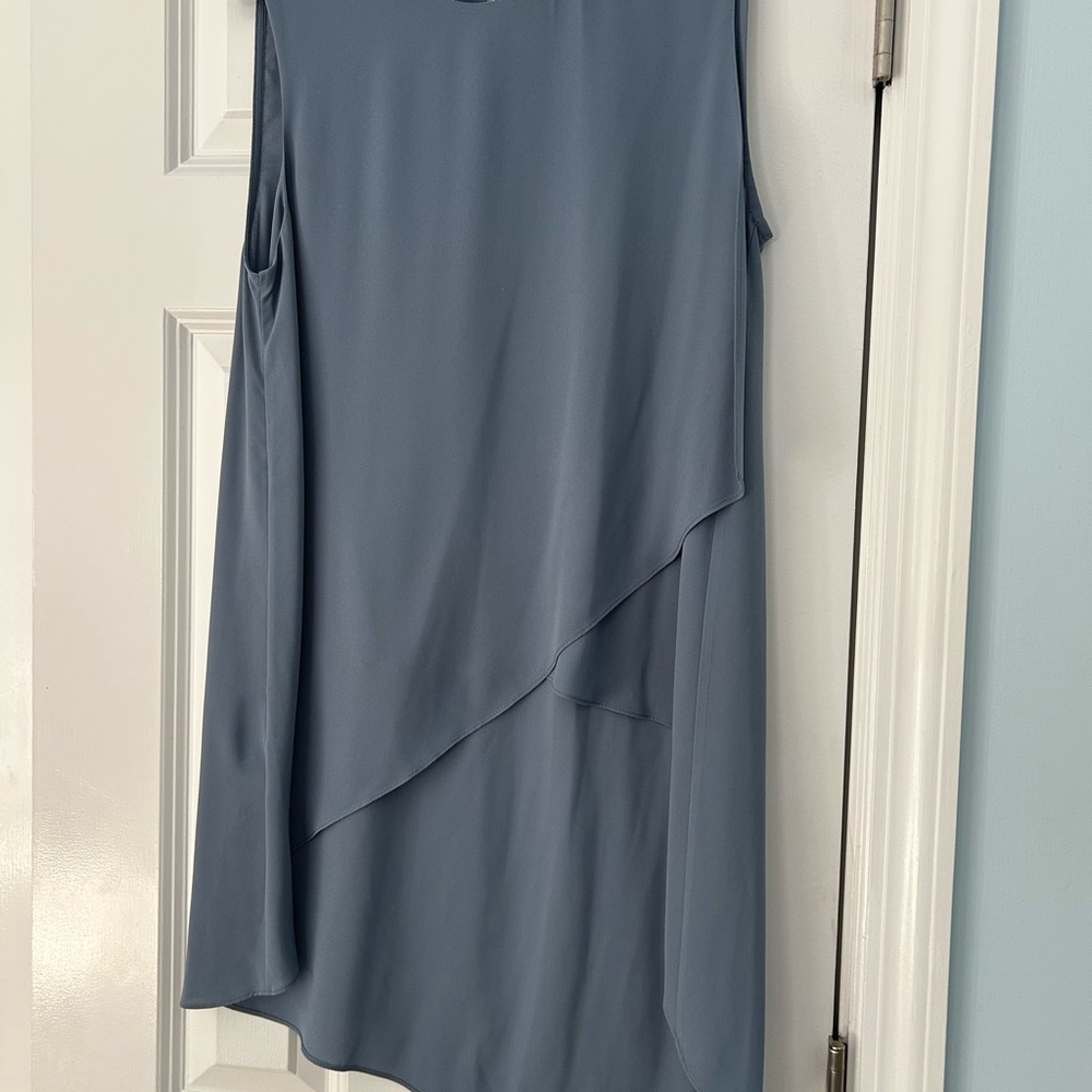 Elegant Blue Sleeveless Dress
